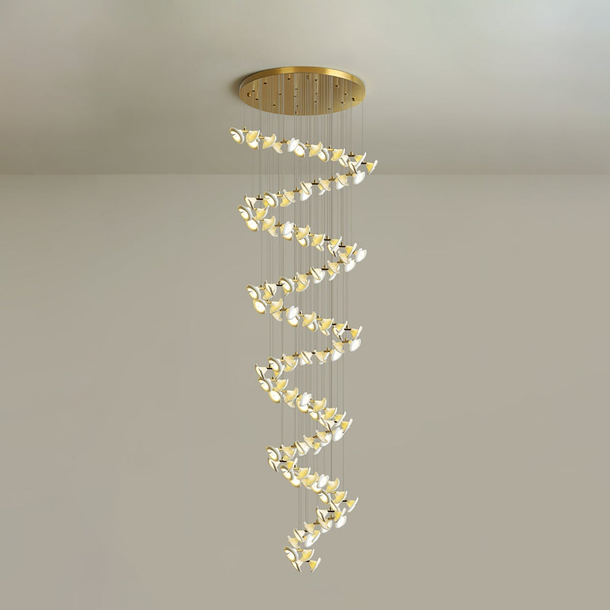 Lustre Cortège en céramique et fer – vue 51