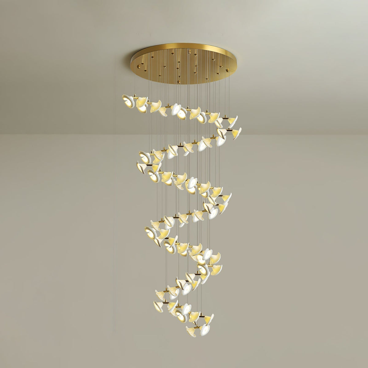 Lustre Cortège en céramique et fer – vue 52