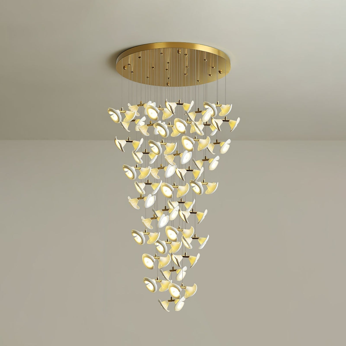 Lustre Cortège en céramique et fer – vue 41