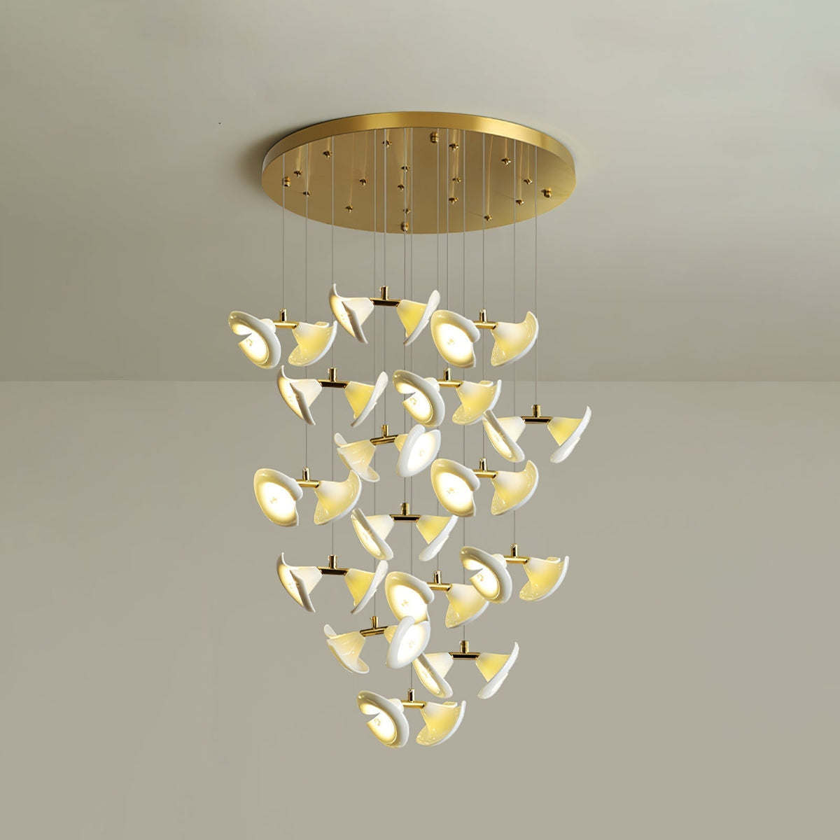 Lustre Cortège en céramique et fer – vue 7