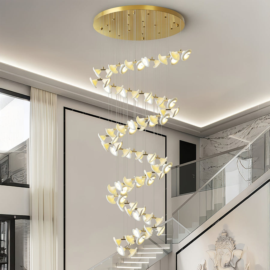 Lustre Cortège en céramique et fer – vue 4