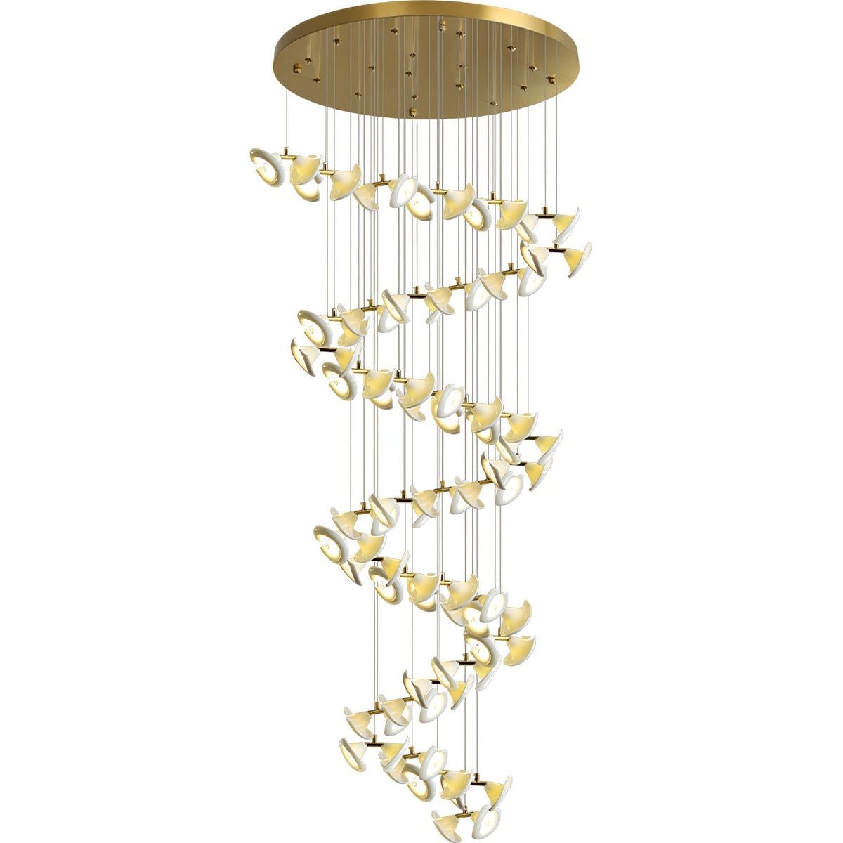 Lustre Cortège en céramique et fer – vue 18