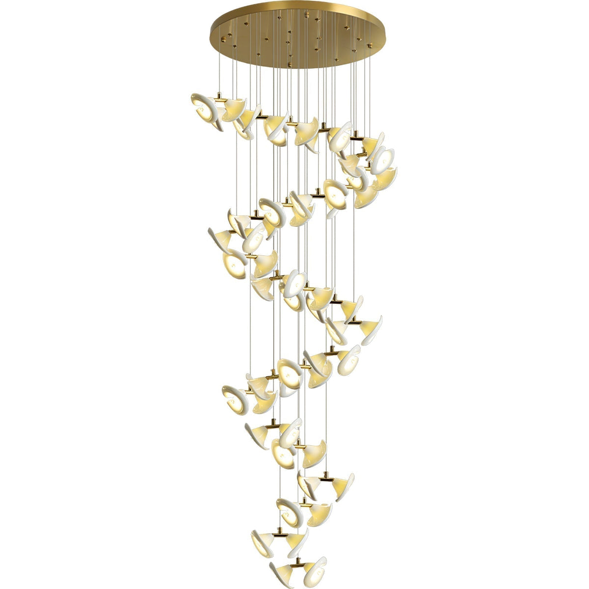 Lustre Cortège en céramique et fer – vue 19