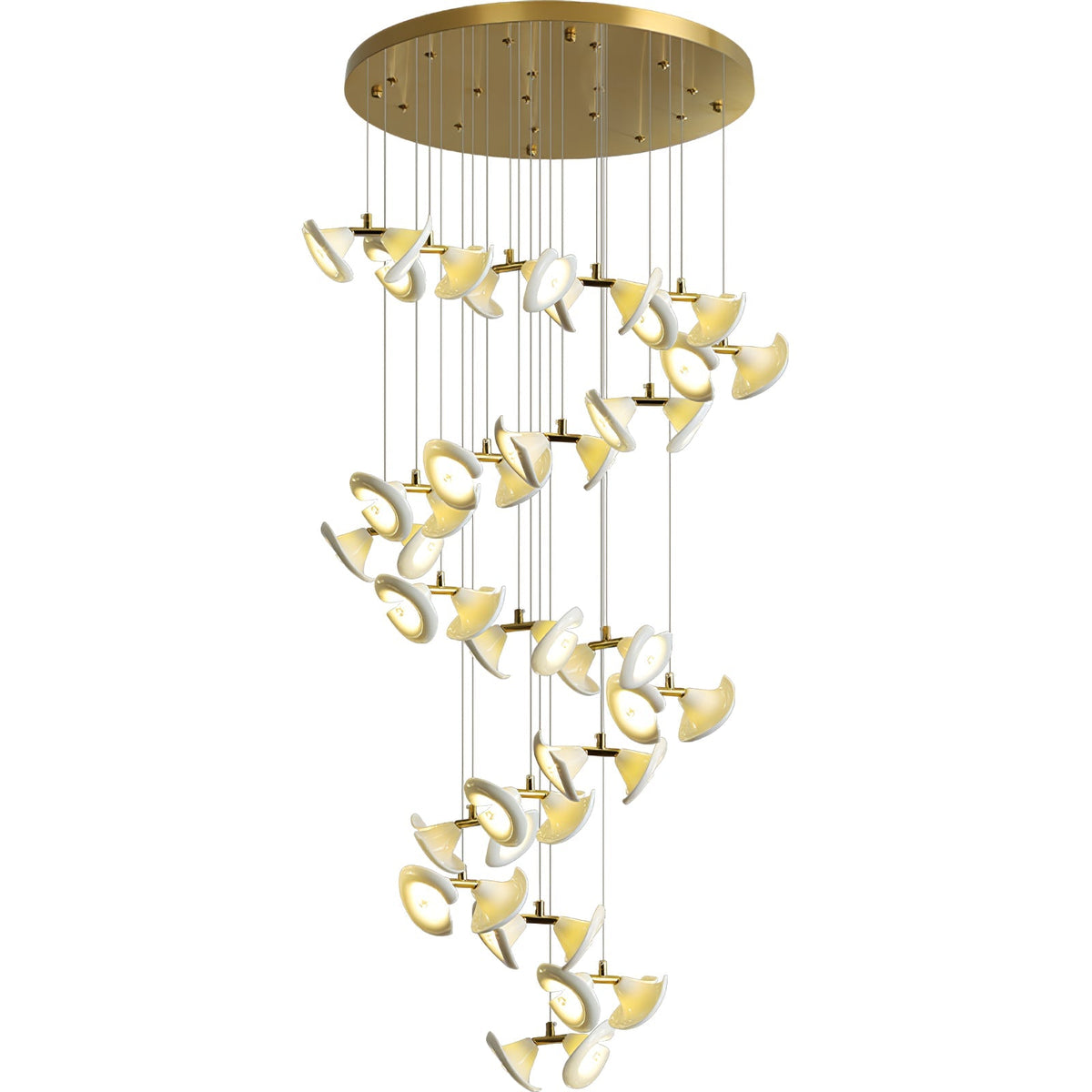 Lustre Cortège en céramique et fer – vue 20