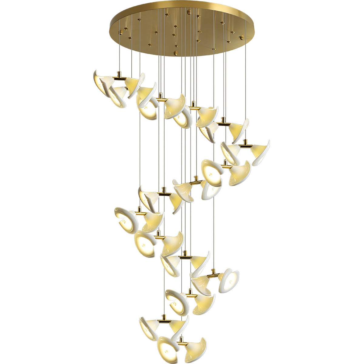 Lustre Cortège en céramique et fer – vue 21