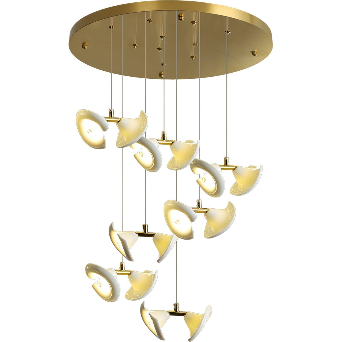 Lustre Cortège en céramique et fer – vue 24
