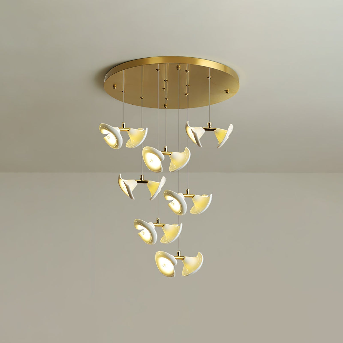 Lustre Cortège en céramique et fer – vue 34