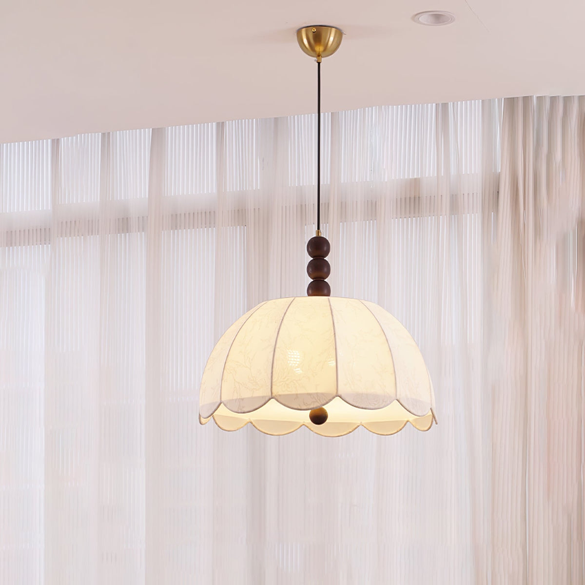 Suspension Cinabre en bois et tissu – vue 18