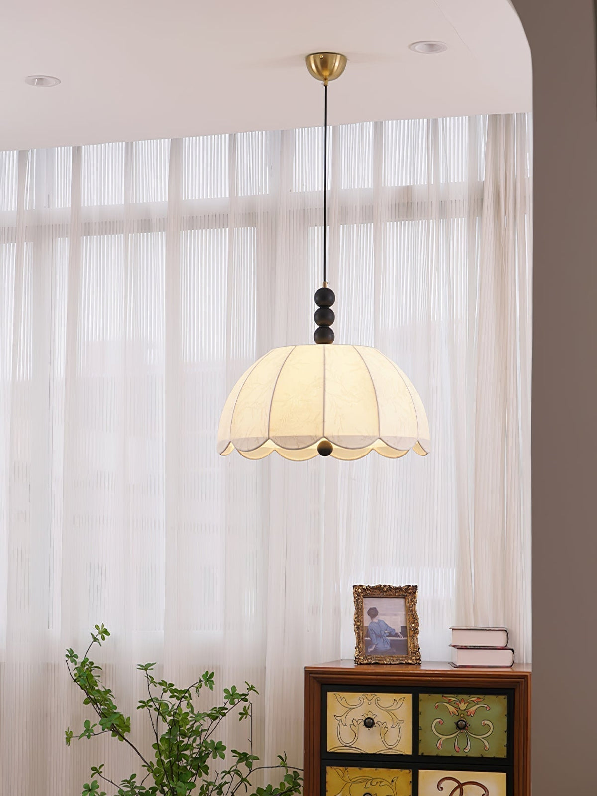 Suspension Cinabre en bois et tissu – vue 11