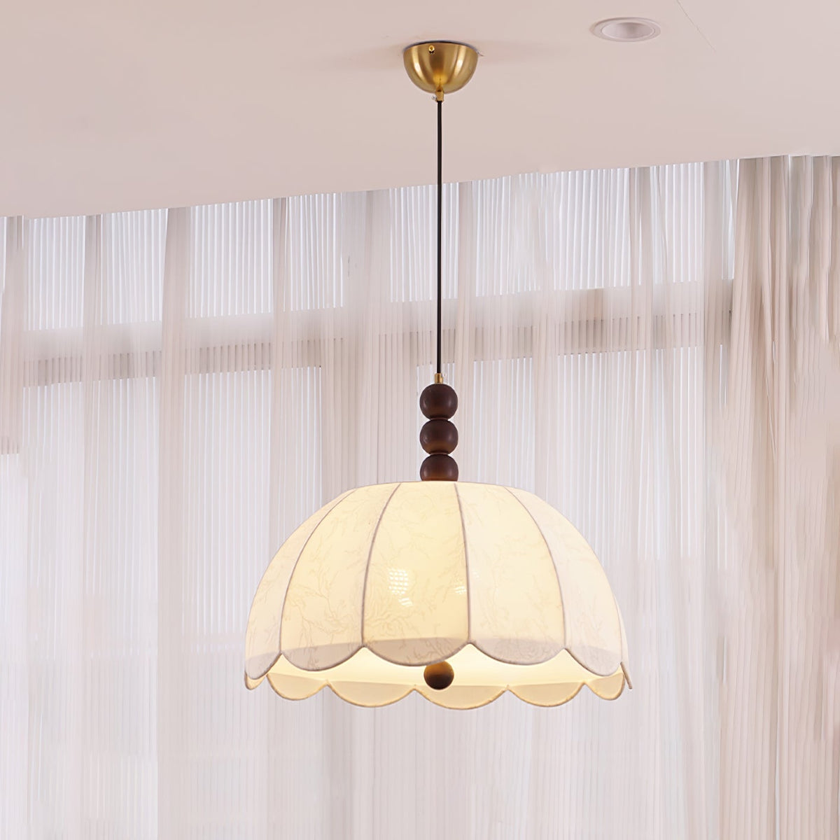 Suspension Cinabre en bois et tissu – vue 19