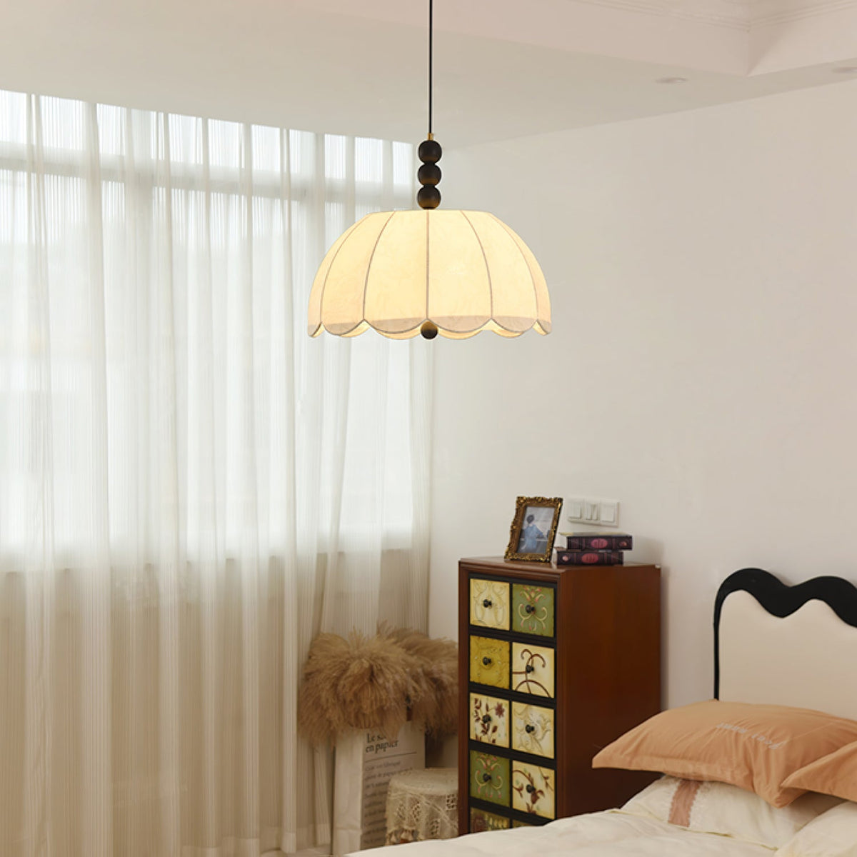 Suspension Cinabre en bois et tissu – vue 15