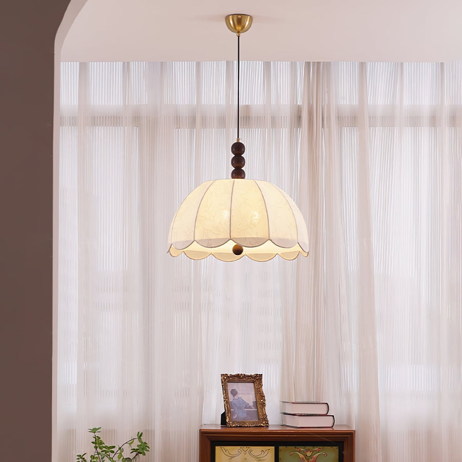Suspension Cinabre en bois et tissu – vue 5
