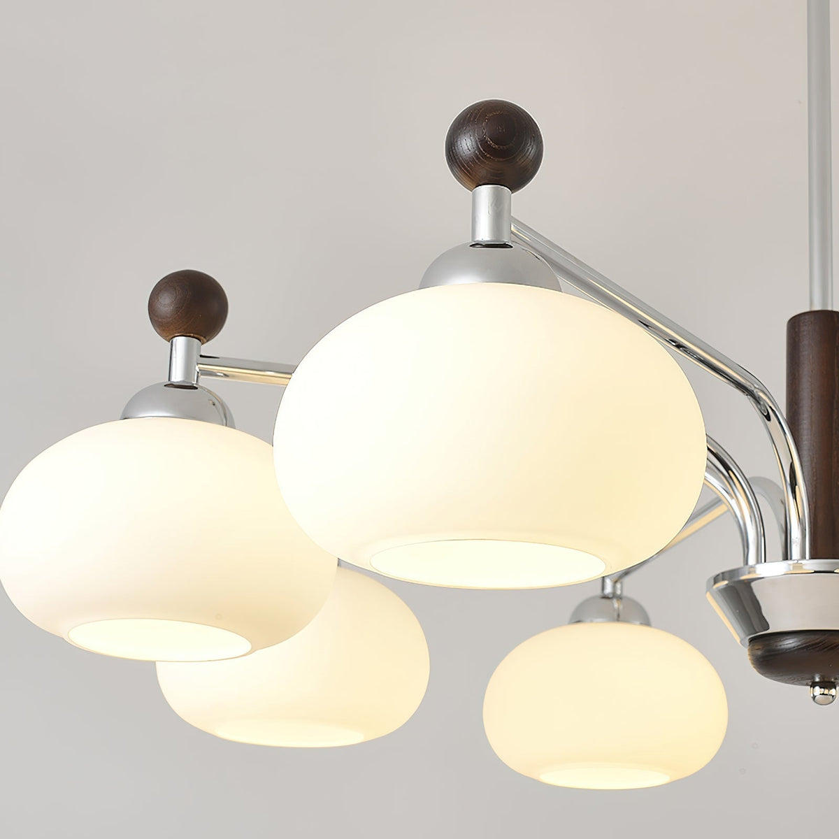 Lustre Sonate en verre et chêne – vue 6