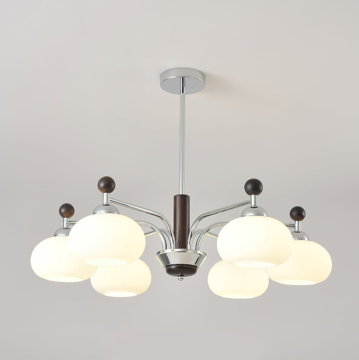 Lustre Sonate en verre et chêne – vue 7