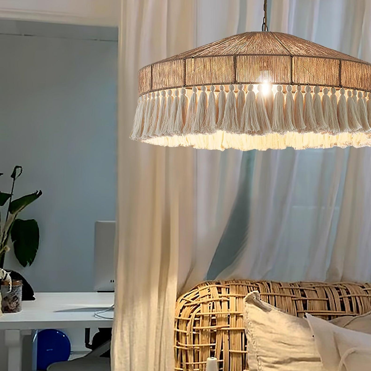 Suspension Stella en jute et métal – vue 26