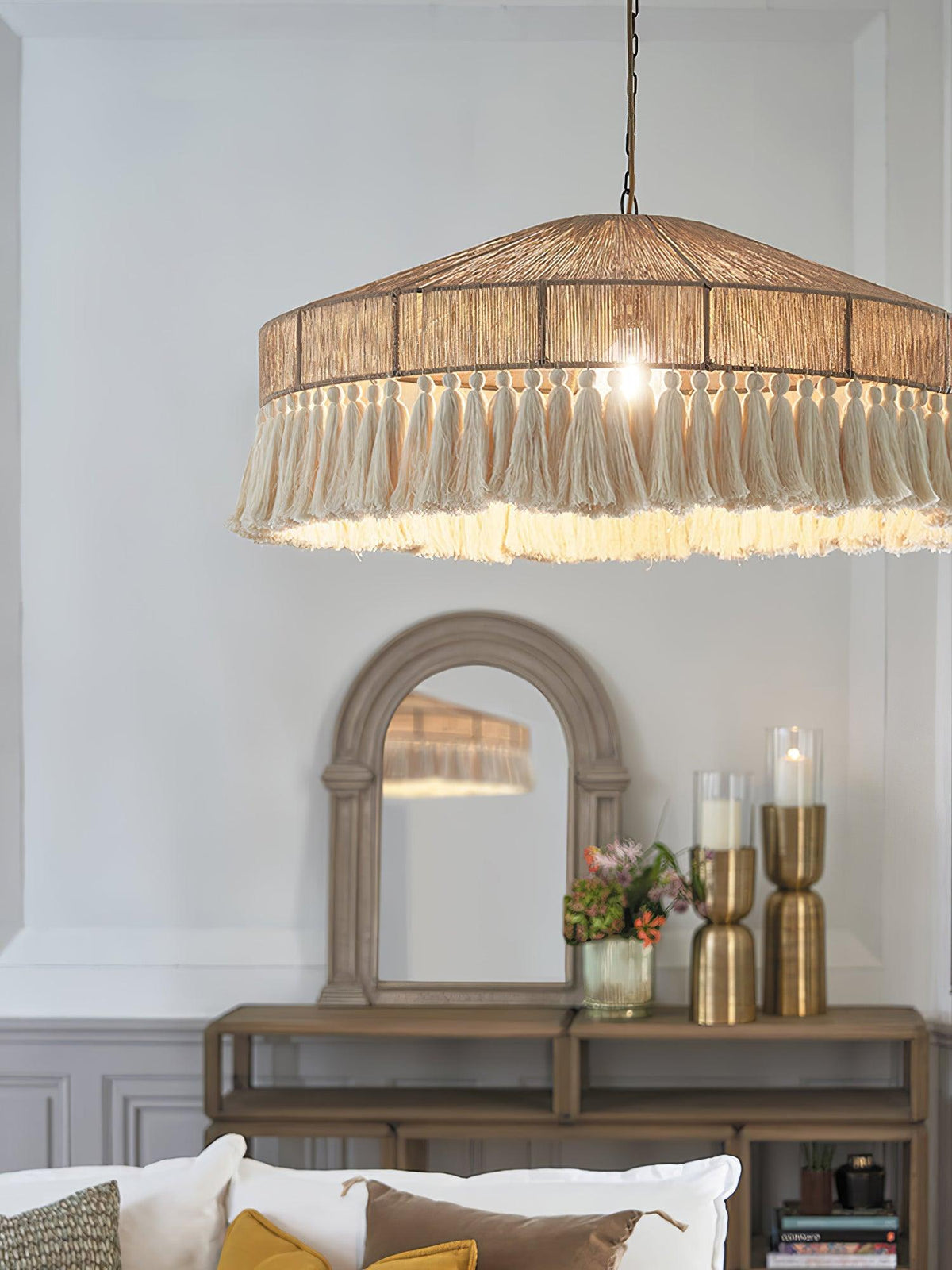 Suspension Stella en jute et métal – vue 12