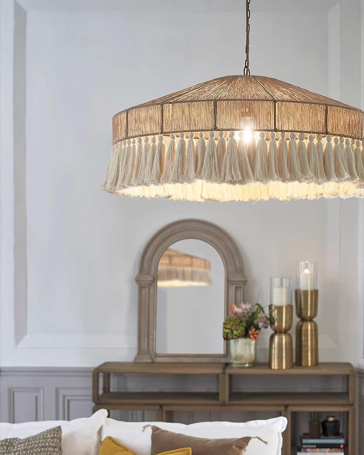 Suspension Stella en jute et métal – vue 6