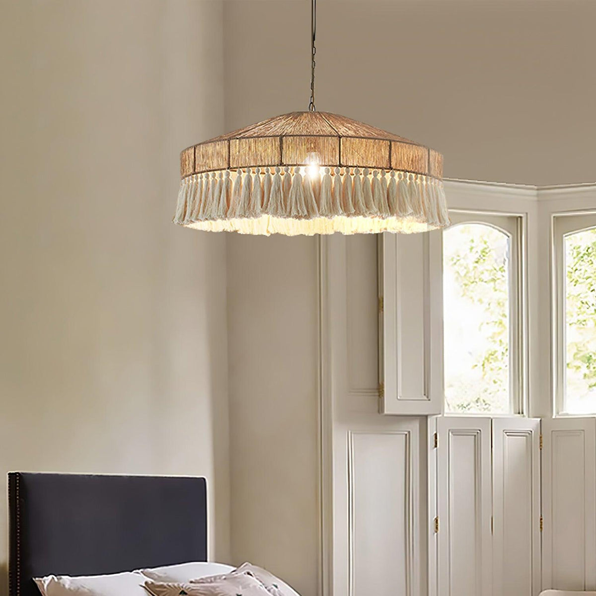Suspension Stella en jute et métal – vue 9