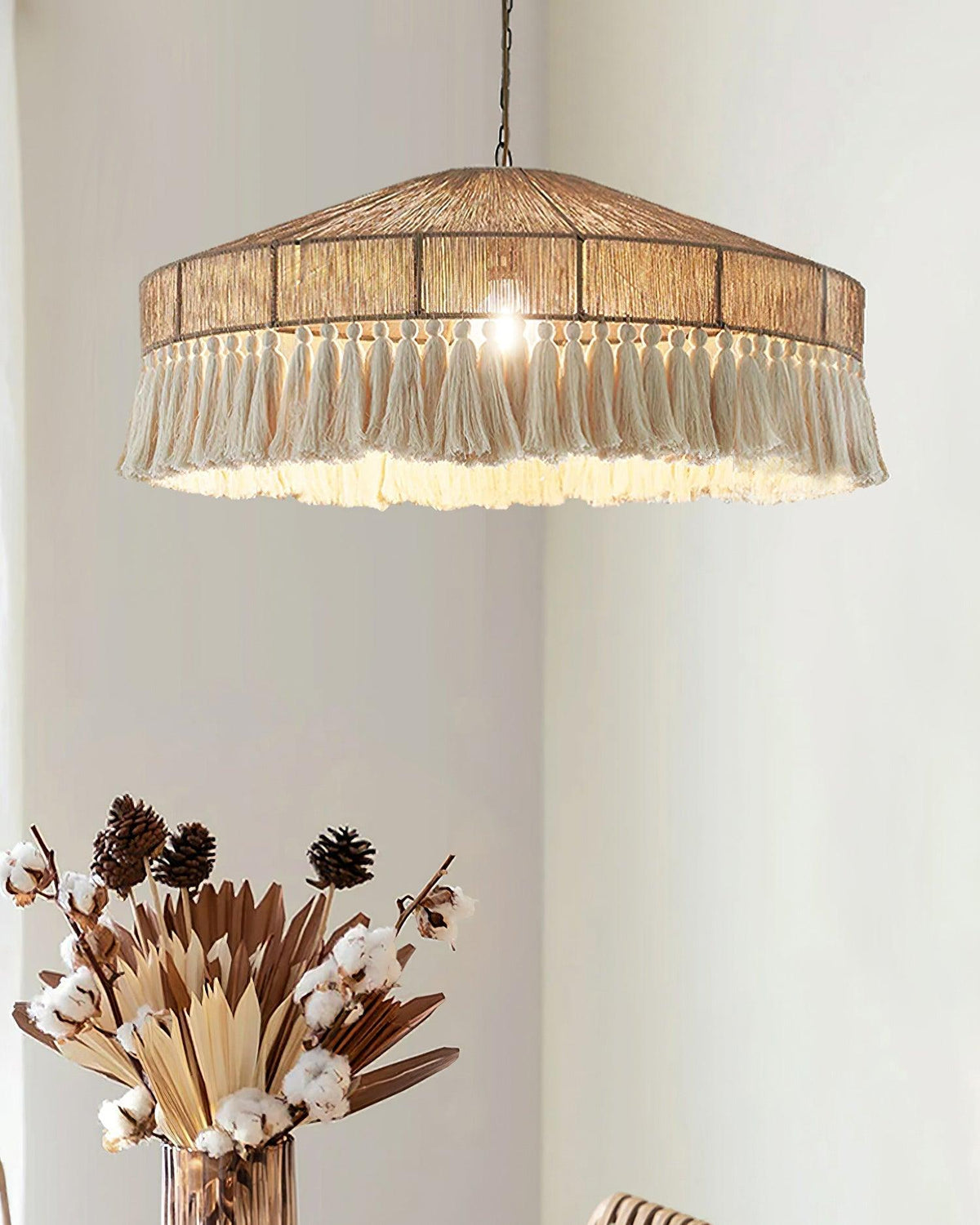 Suspension Stella en jute et métal – vue 10