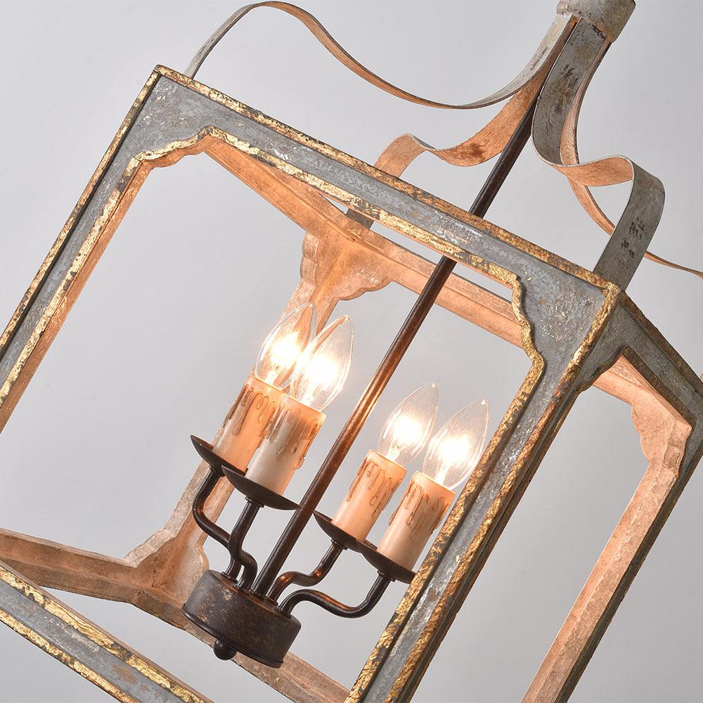 Lustre Manon en bois et métal – vue 20