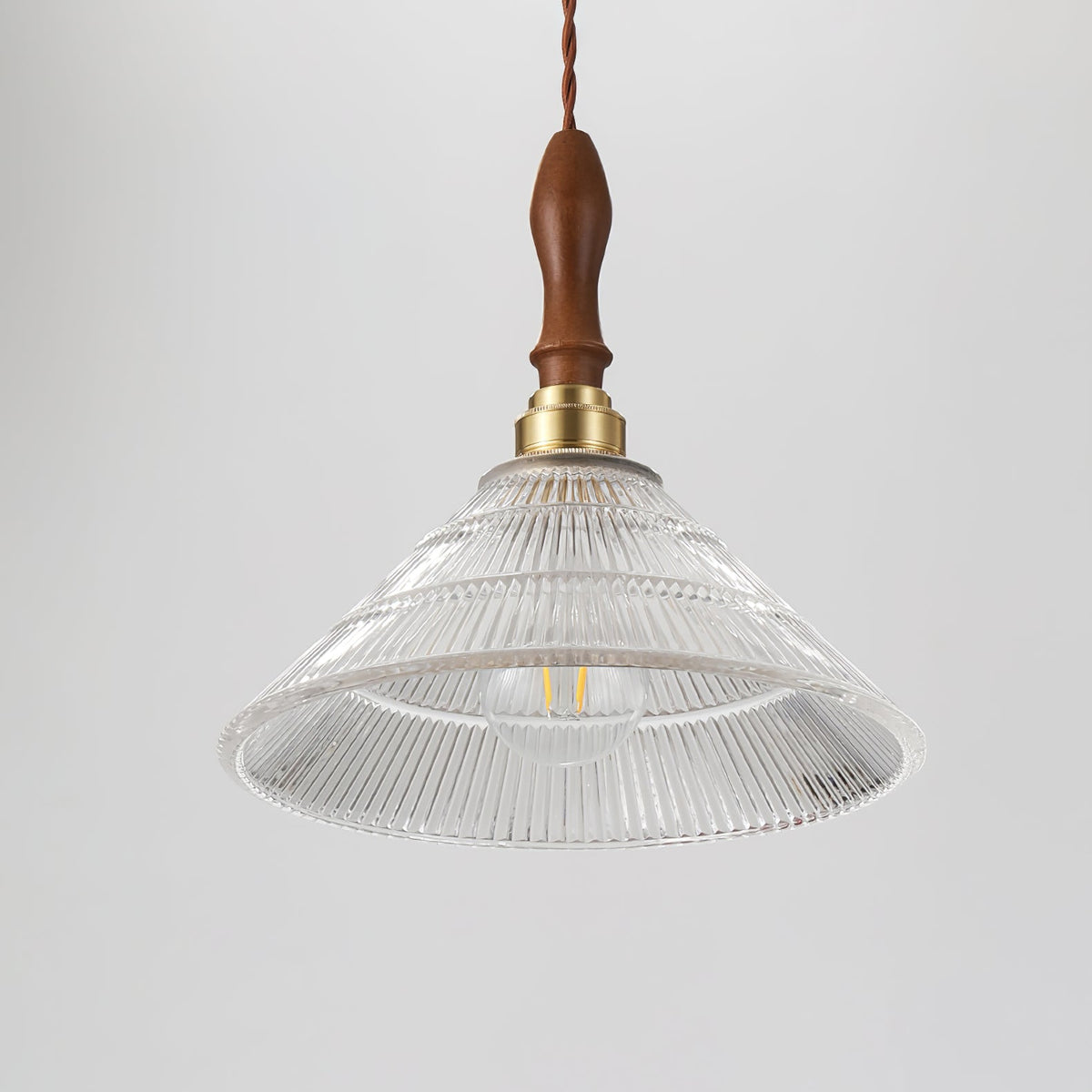Suspension Portofino en verre et bois – vue 22