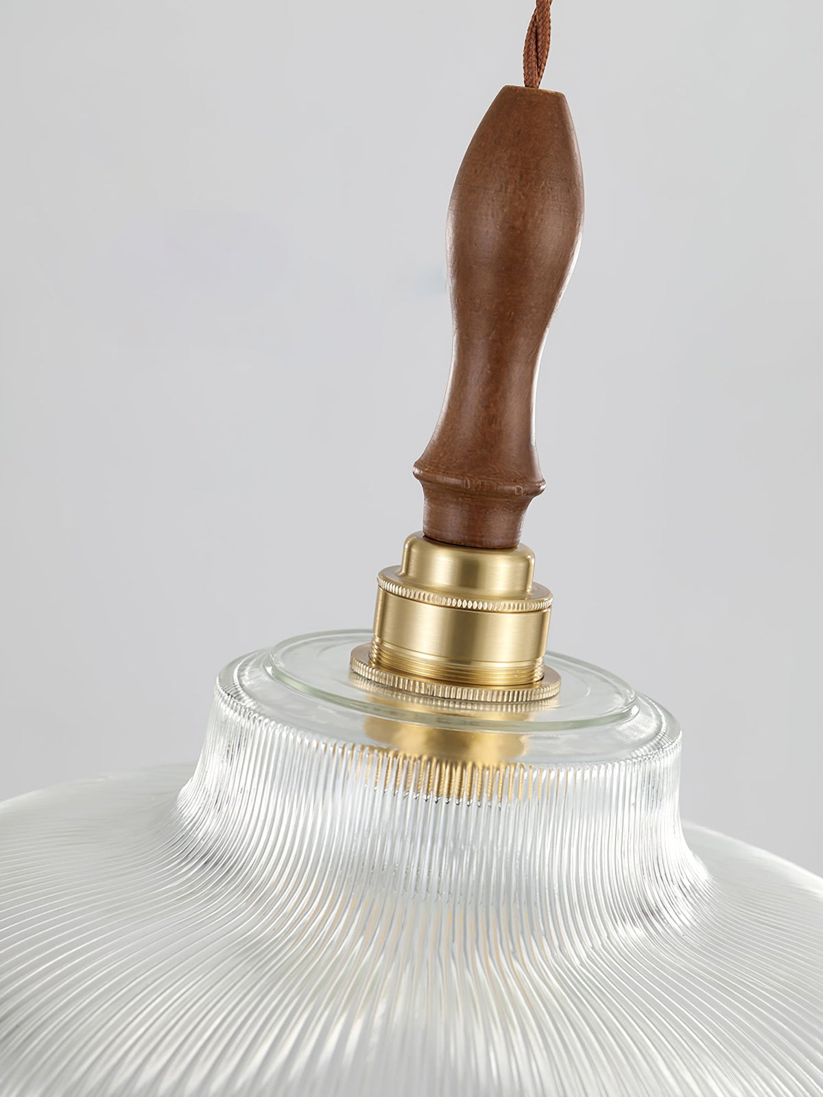 Suspension Portofino en verre et bois – vue 6
