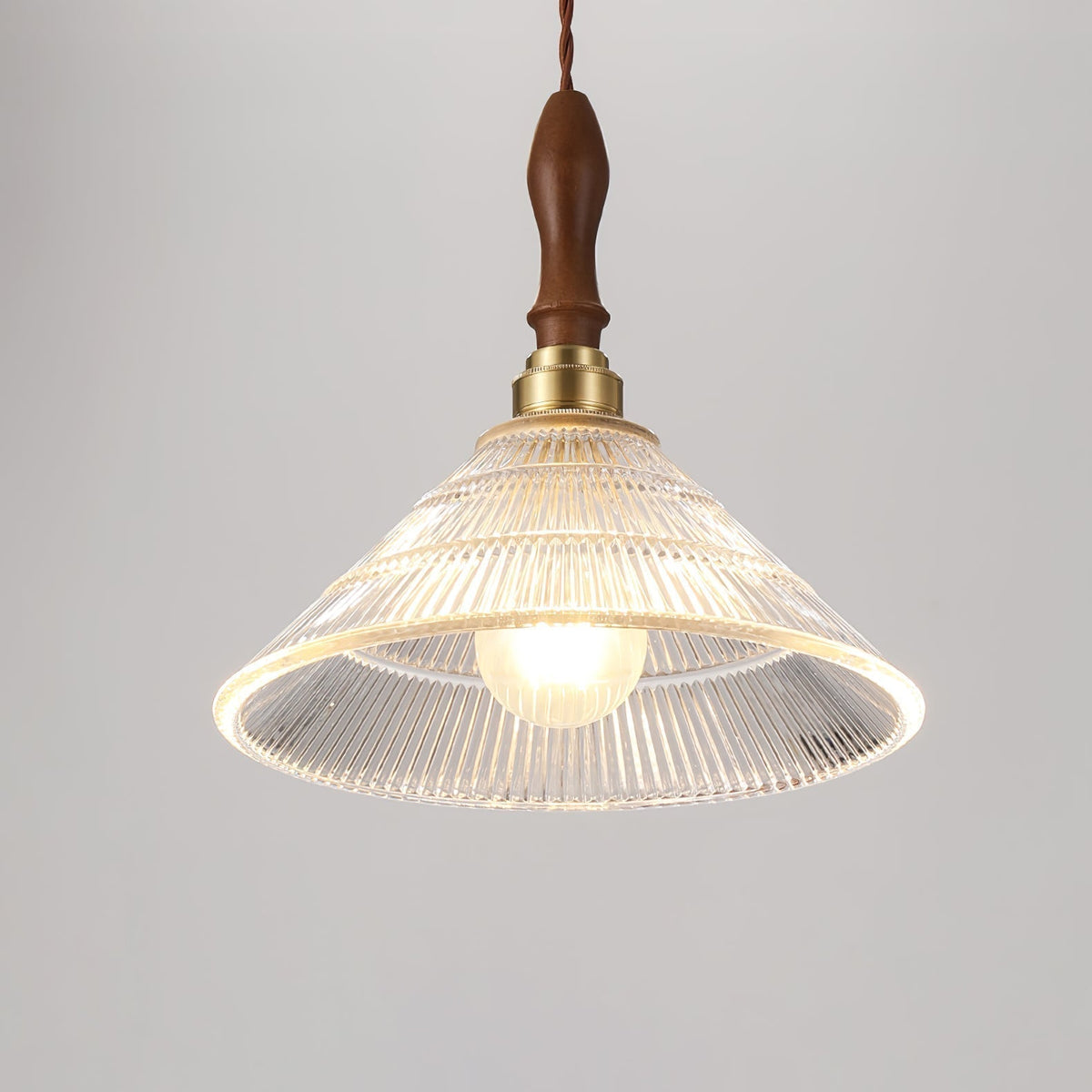 Suspension Portofino en verre et bois – vue 16