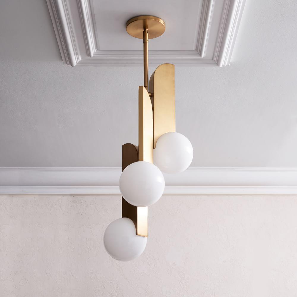Suspension Feuillage en verre et métal – vue 14