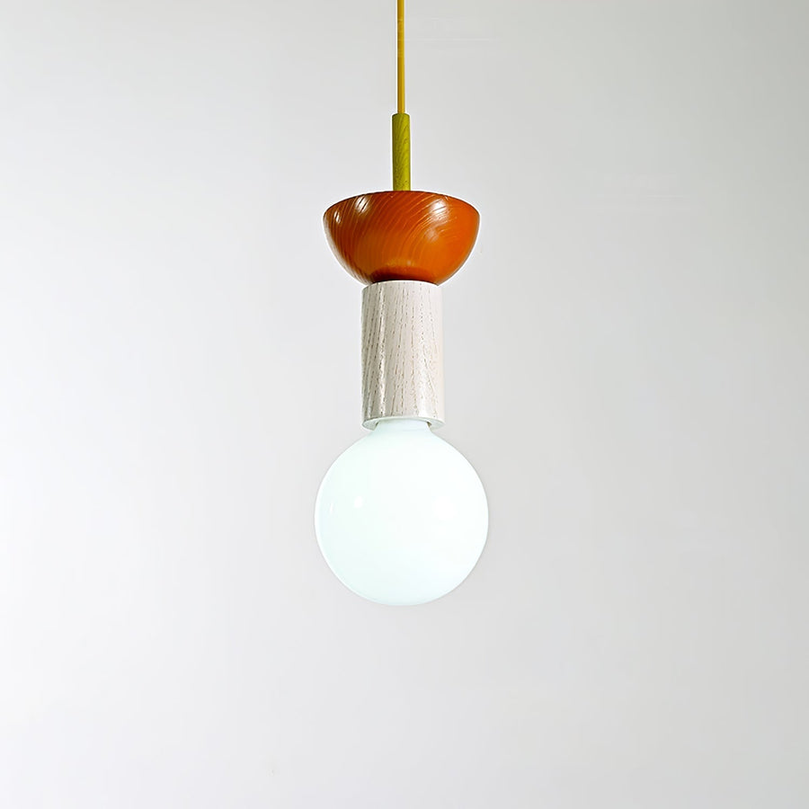 Suspension Kaléidoscope en bois et verre – vue 2