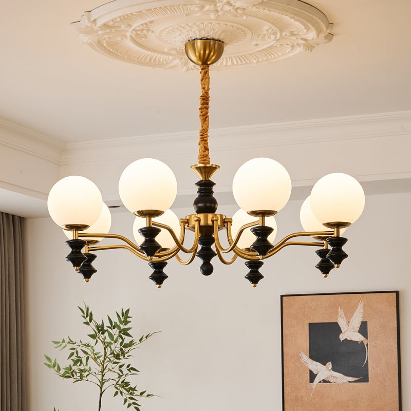 Lustre Noémie en bois et verre – vue 16