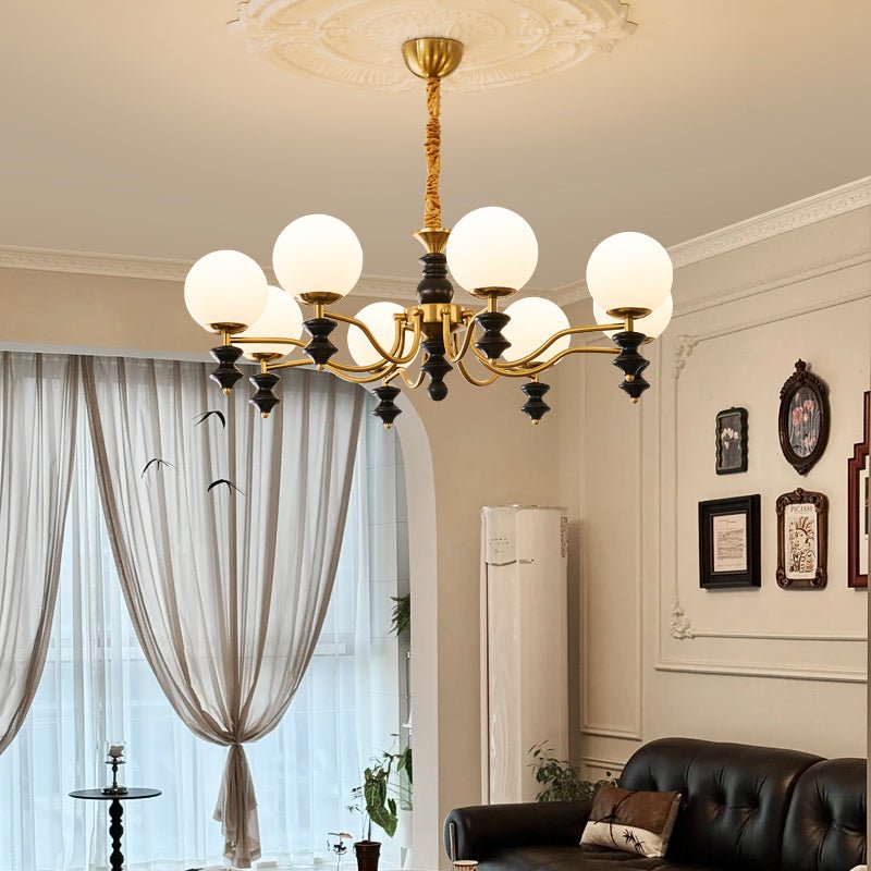 Lustre Noémie en bois et verre – vue 25