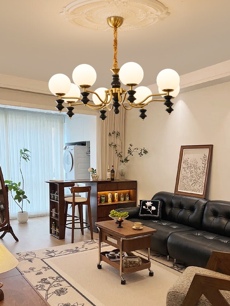 Lustre Noémie en bois et verre – vue 29
