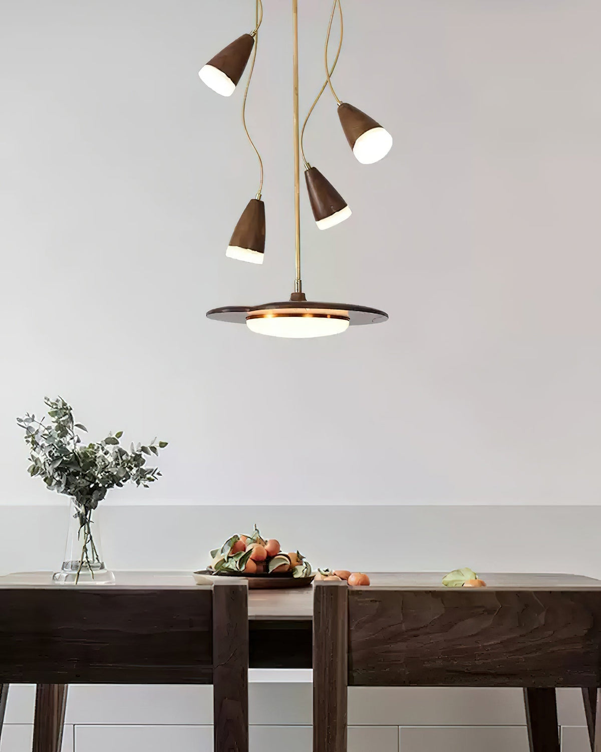 Lustre Dauphine en bois et métal – vue 17