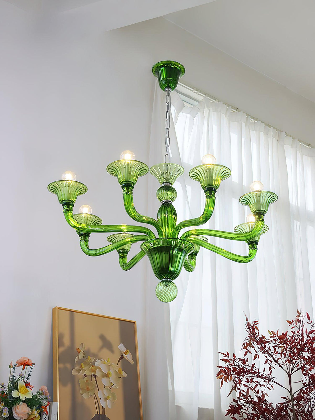 Lustre Néroli en verre et métal – vue 54