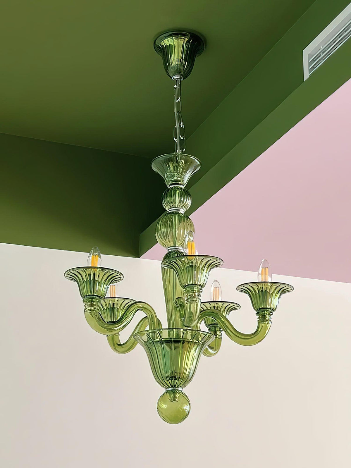 Lustre Néroli en verre et métal – vue 8