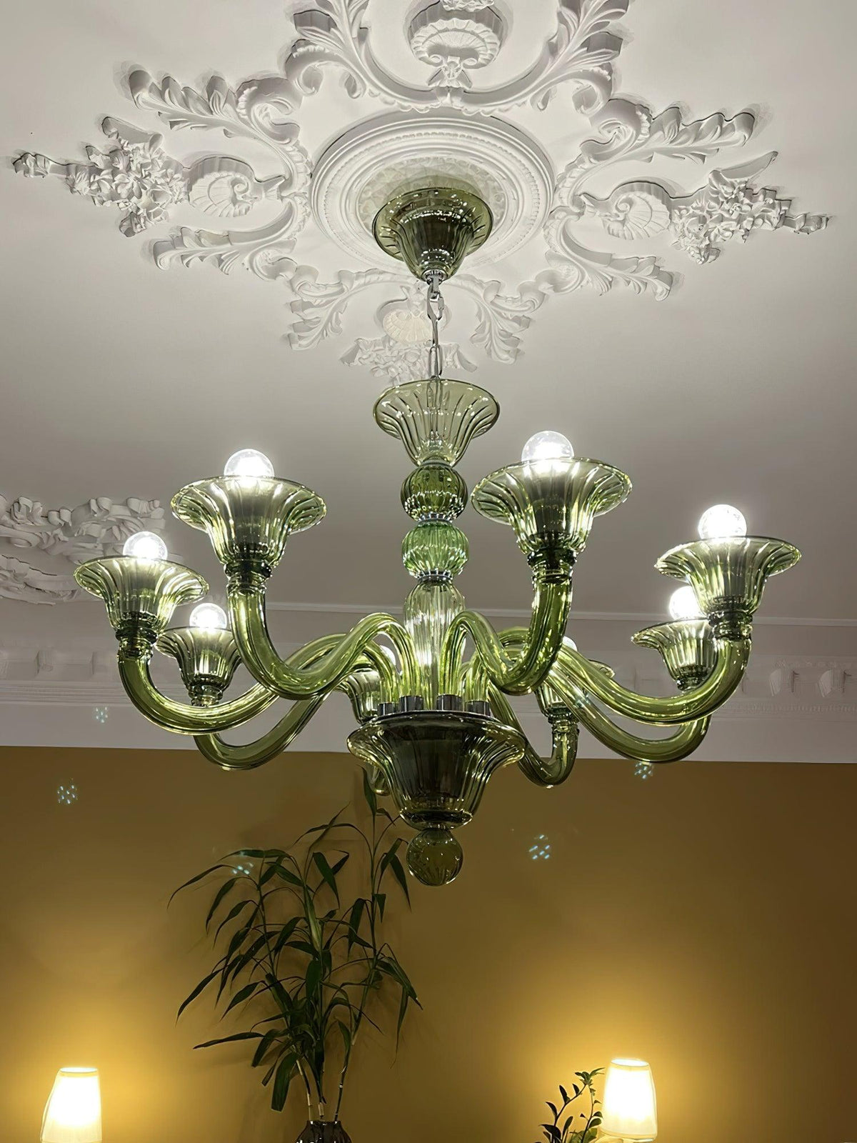 Lustre Néroli en verre et métal – vue 11