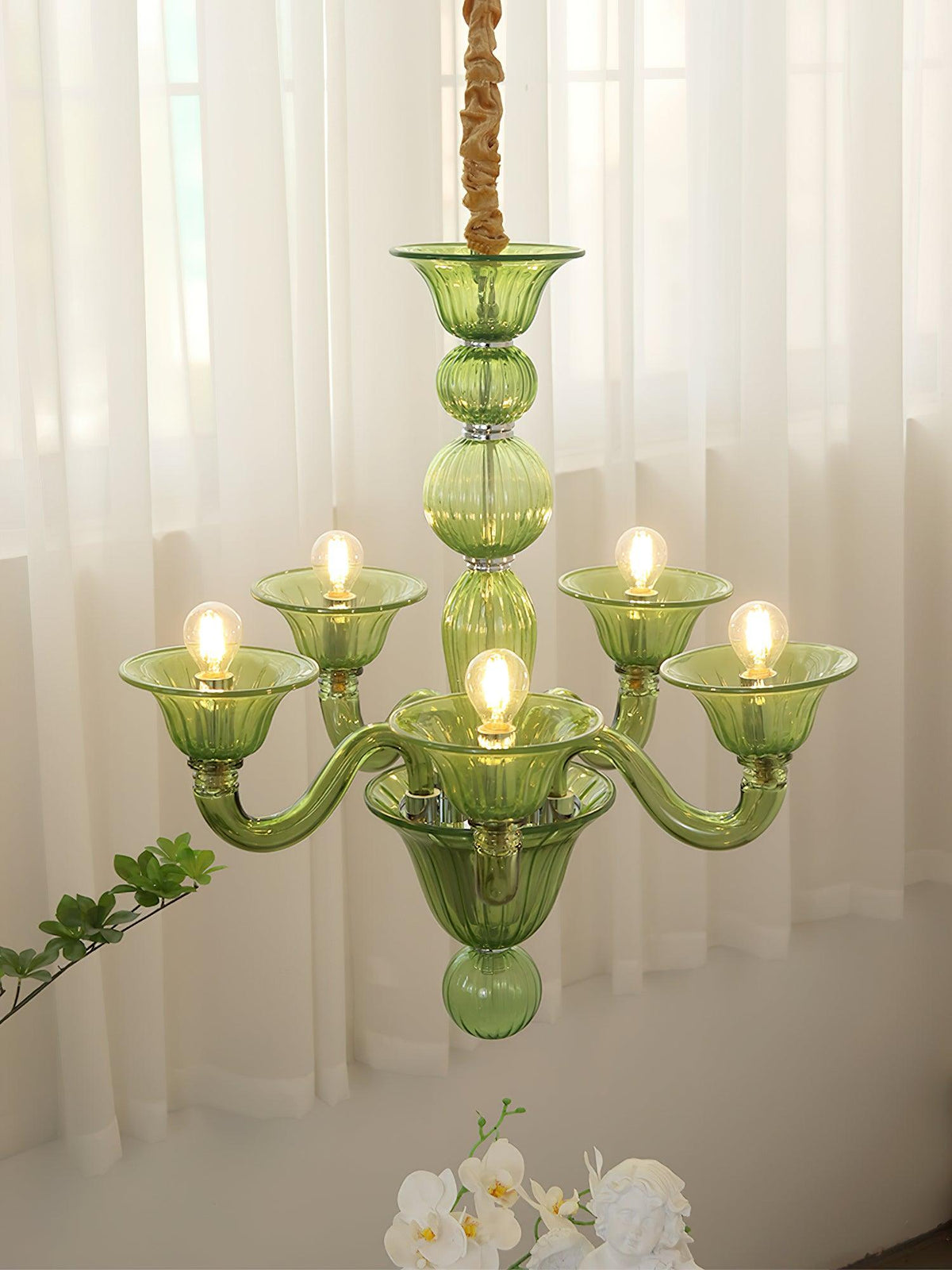 Lustre Néroli en verre et métal – vue 17