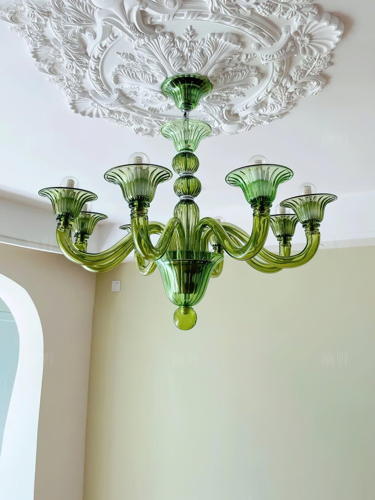 Lustre Néroli en verre et métal – vue 20