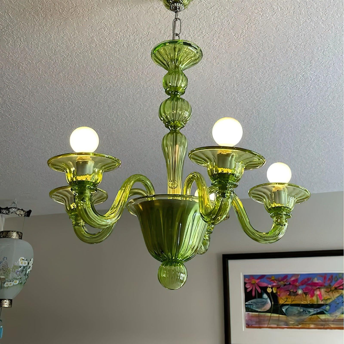 Lustre Néroli en verre et métal – vue 49