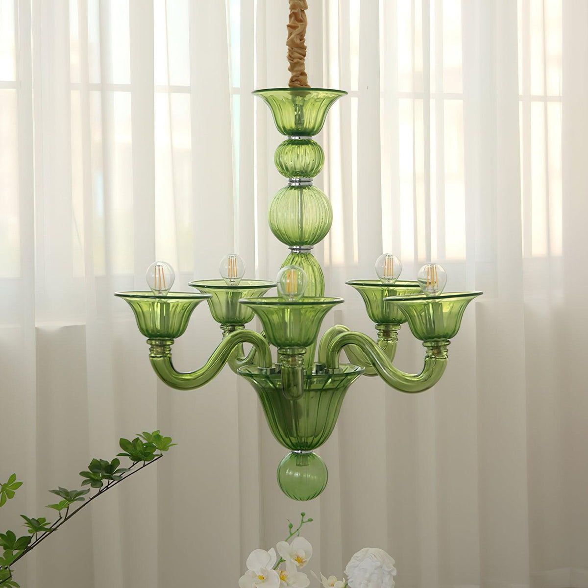 Lustre Néroli en verre et métal – vue 50