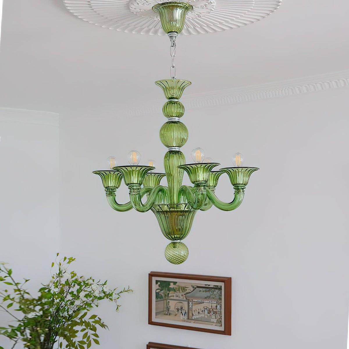 Lustre Néroli en verre et métal – vue 51
