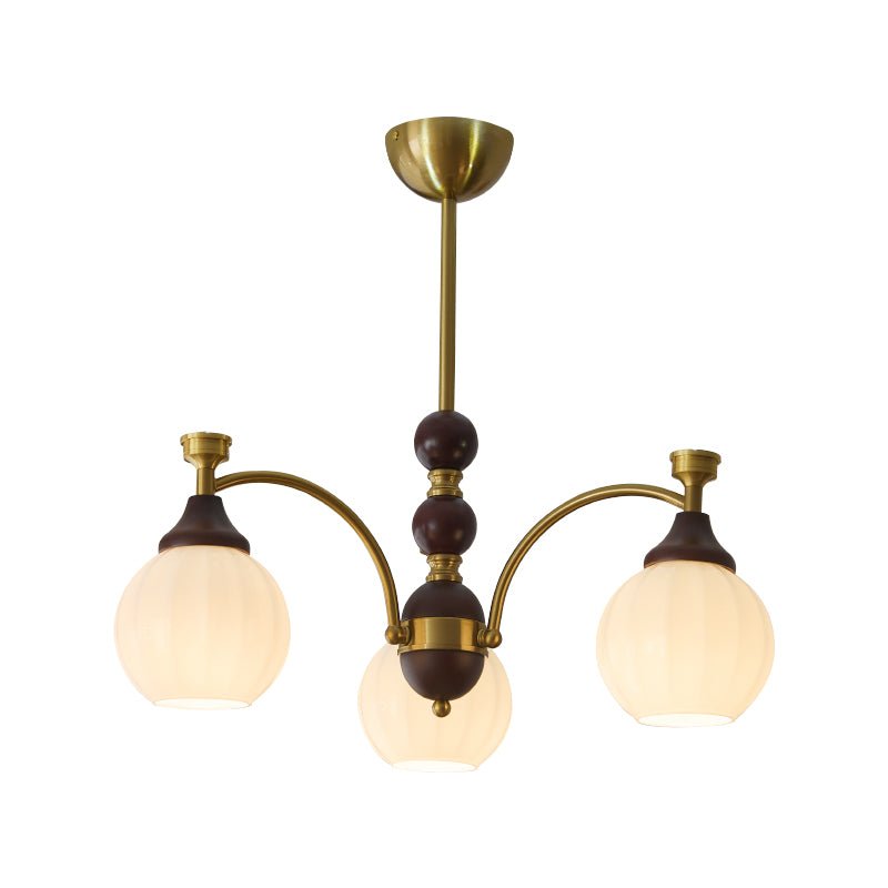 Lustre Automne en bois et verre – vue 5