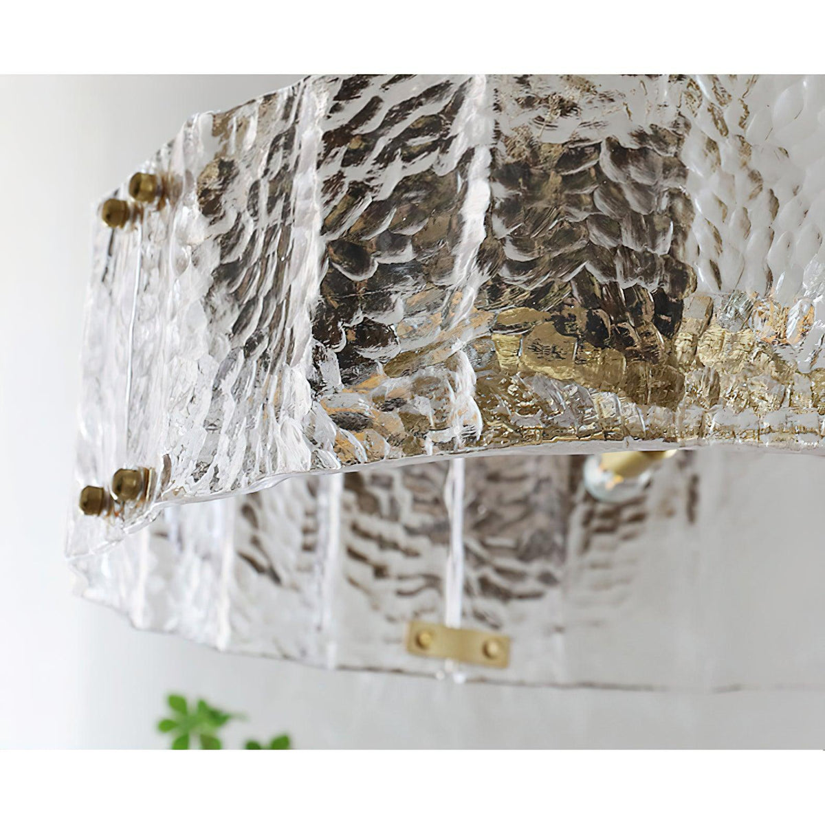 Lustre Antibes en verre et fer – vue 17