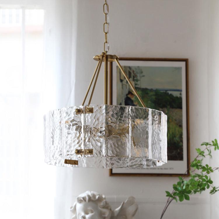 Lustre Antibes en verre et fer – vue 5