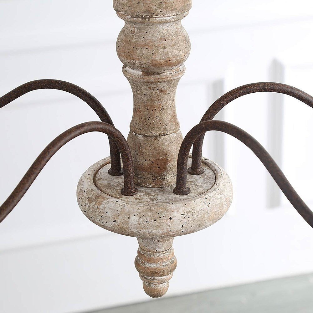 Lustre Horloge en bois et métal – vue 23