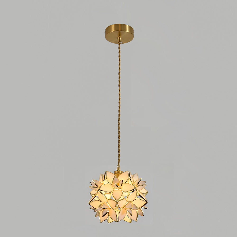 Suspension Hélène en verre et laiton – vue 32