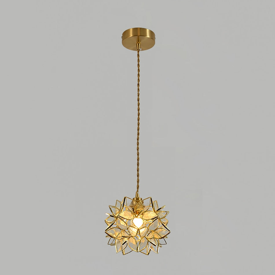 Suspension Hélène en verre et laiton – vue 33