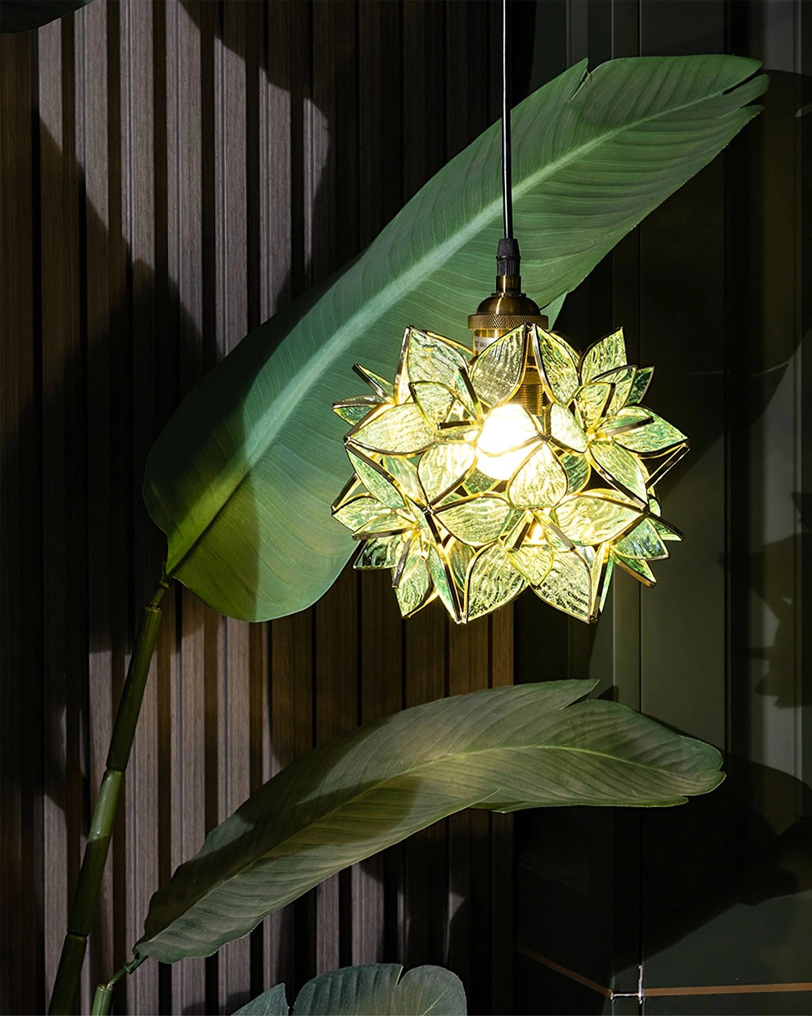Suspension Hélène en verre et laiton – vue 45