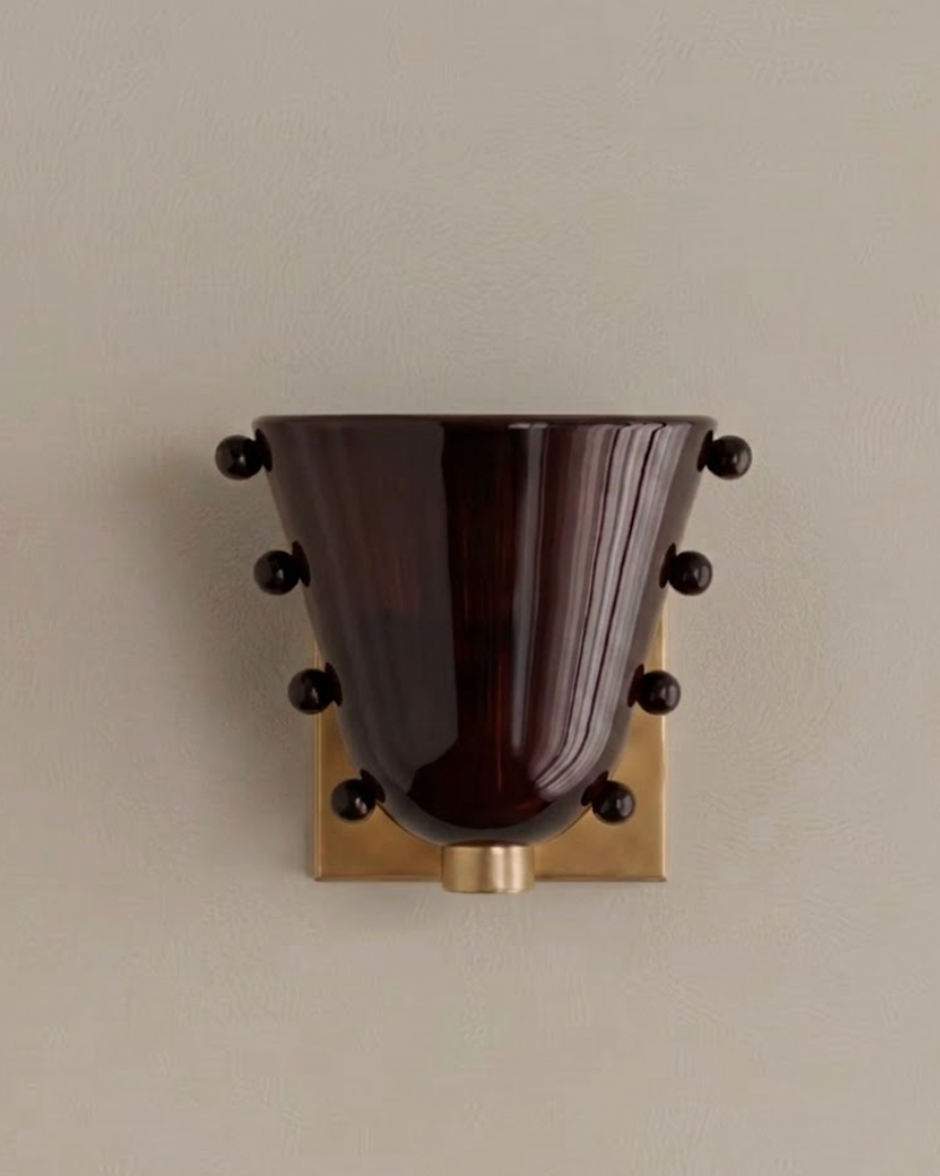 Applique Murale Vitrail, verre teinté à cabochons – vue 10