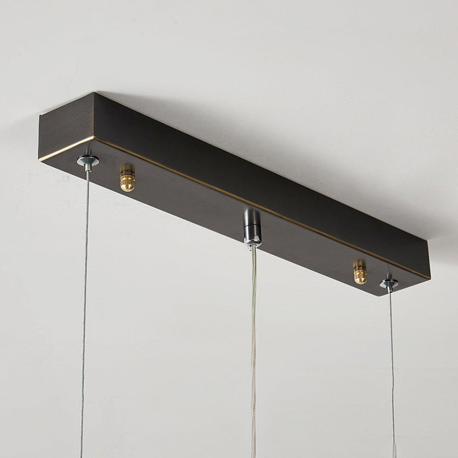 Suspension Cime en verre et laiton – vue 2